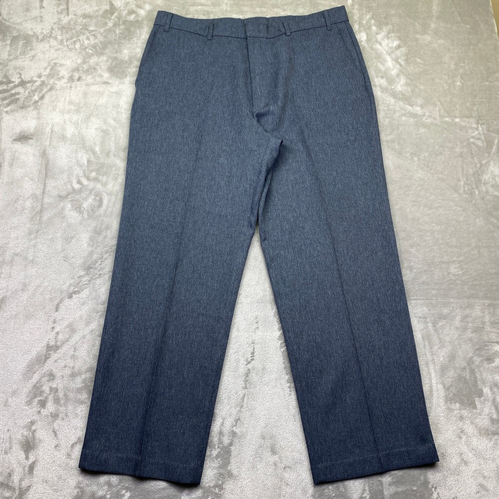 VTG Levi Strauss Action Slacks Men‎ Blue Polyester Dress Pants Sz 38 Fit 36" 97'